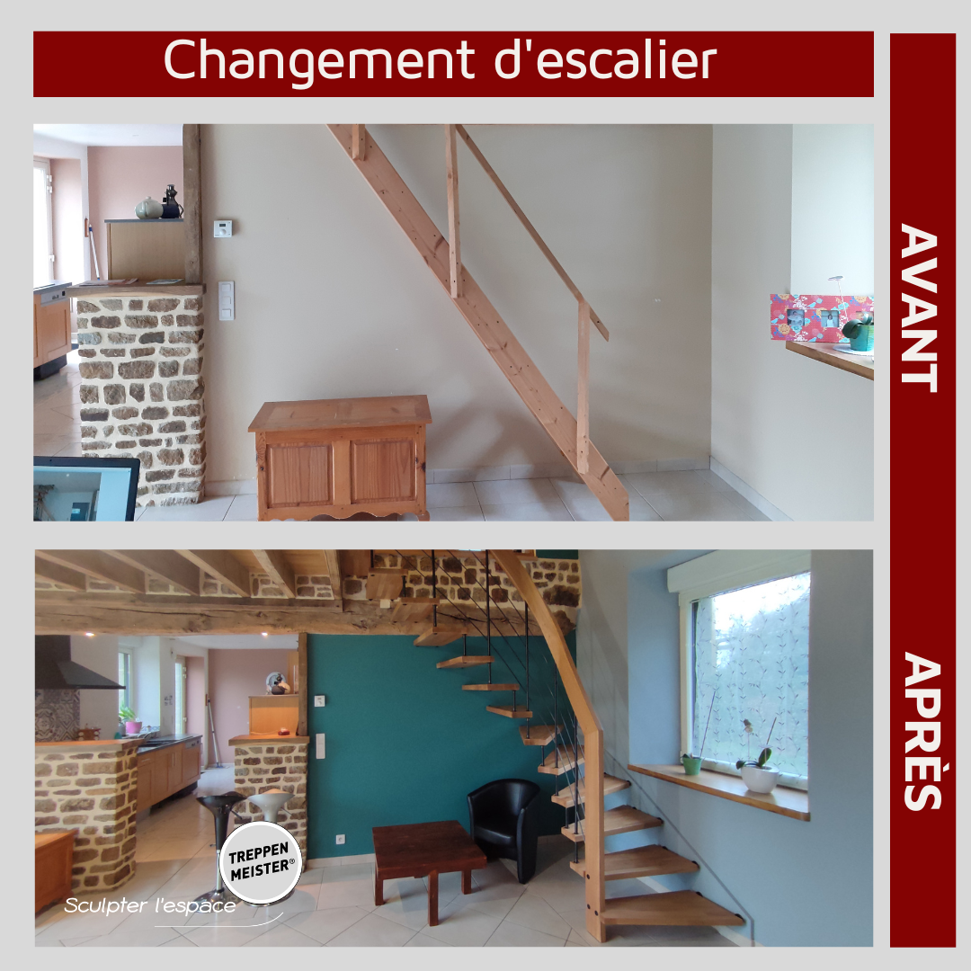 Changement d'escalier pour la sécurité et le confort-Treppenmeister